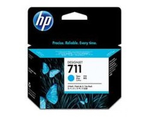 HP DesignJet T120/T520 Cartucho Cian Nº711 (Pack 3)