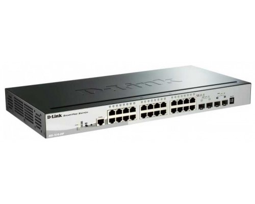 SWITCH SEMIGESTIONABLE D-LINK STACKABLE DGS-1510-28P/E 24 GIGA POE (193W) + 4P 10G SFP+ (Espera 4 dias)