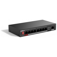 SWITCH IT DAHUA DH-SF1009P 9-PORT UNMANAGED DESKTOP SWITCH WITH 8-PORT POE