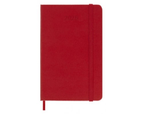 AGENDA 2026 TAPA DURA 12 MESES DIARIA P (9 x 14 CM) ROJO MOLESKINE DHF212DC2Y26 (Espera 4 dias)