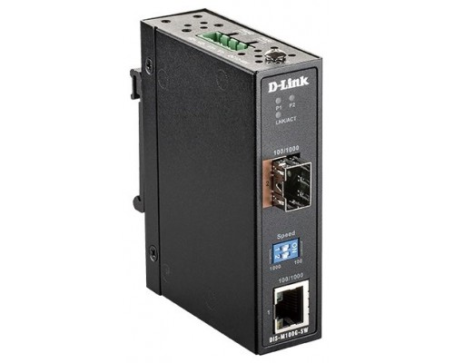 Convertidor Medio D-link Industrial Dis-m100g-sw