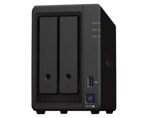 NAS SYNOLOGY 2 BAY DS723+ 2GB DDR 1 x USB 3.2 2 x RJ45 1 x eSATA (Espera 4 dias)