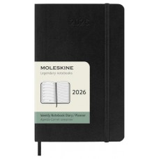 AGENDA 2026 TAPA BLANDA 12 MESES SEMANAL P (9 x 14 CM) NEGRA MOLESKINE DSB12WN2Y26 (Espera 4 dias)