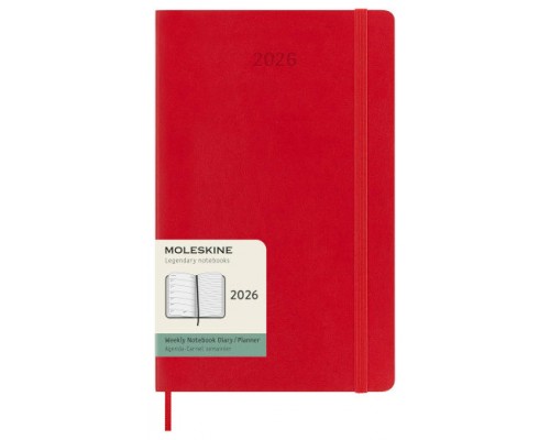 AGENDA 2026 TAPA BLANDA 12 MESES SEMANAL L (13 X 21 CM) ROJO MOLESKINE DSF212WN3Y26 (Espera 4 dias)