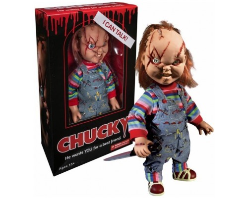 MUÑECO DIABÓLICO CHUCKY TAMAÑO REAL CON EFECTO DE SD TOYS REDSTRING MEZMEZ78003 (Espera 4 dias)