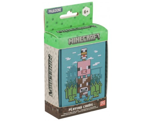 BARAJA DE NAIPES MINECRAFT EN CAJA METÁLICA PALADONE REDSTRING PP13379MCF (Espera 4 dias)