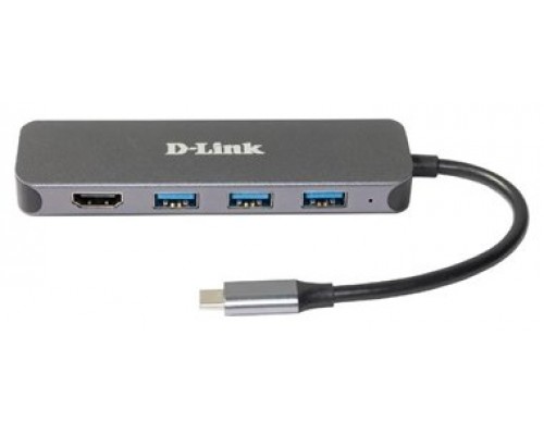 D-LINK DOCKING STATION USB-C 5 EN 1 CON HDMI/SUMINISTRO ELECTRICO (Espera 4 dias)