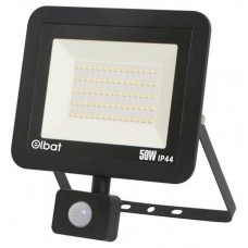Foco LED Serie Slim 50W con Sensor 6500K Negro ELBAT (Espera 2 dias)