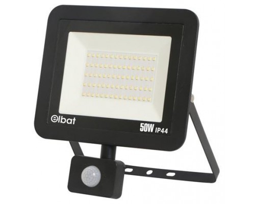 Foco LED Serie Slim 50W con Sensor 6500K Negro ELBAT (Espera 2 dias)