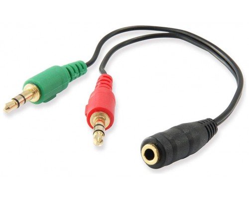 Ewent EC1642 cable de audio 0,15 m 3,5mm 2 x 3.5mm Negro, Verde, Rojo (Espera 4 dias)