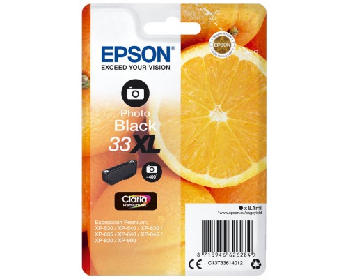 TINTA EPSON C13T33614012 Nº 33XL NEGRO PHOTO (Espera 4 dias)