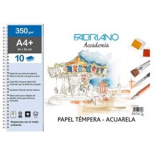 FABRIANO BLOC ESPIRAL PAPEL ACUARELA 10H 350G A4+