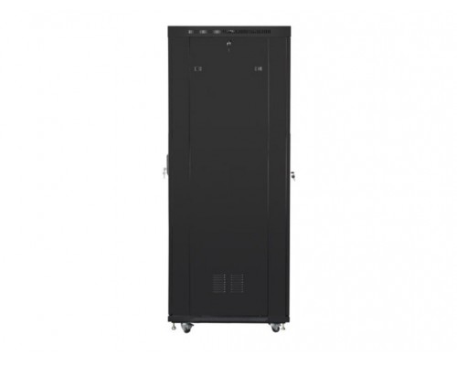 ARMARIO LANBERG RACK 19? 27U 800X1000 FLAT PACK NEGRO PUERTA DE CRISTAL CON LCD