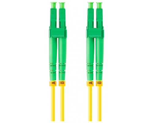 CABLE DE FIBRAOPTICA LANBERG 3M MONO LC/APC-LC/APC DUPLEX G657A1 LSZH AMARILL