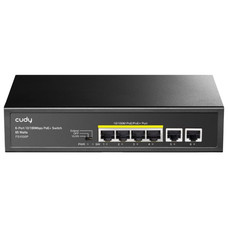 SWITCH CUDY 6-PORT 10/100M POE+ SWITCH 60W
