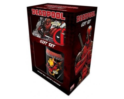 PACK REGALO MARVEL, TAZA Y LLAVERO DEADPOOL PYRAMID INTERNATIONAL REDSTRING GP85207 (Espera 4 dias)