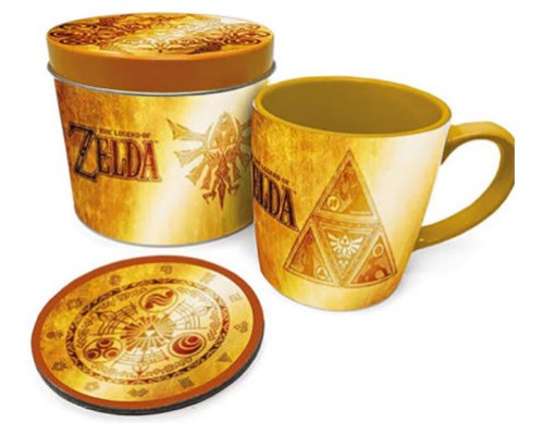 SET DE REGALO TAZA Y POSAVASOS GOLDEN TRIFORCE PYRAMID INTERNATIONAL REDSTRING GP86075 (Espera 4 dias)