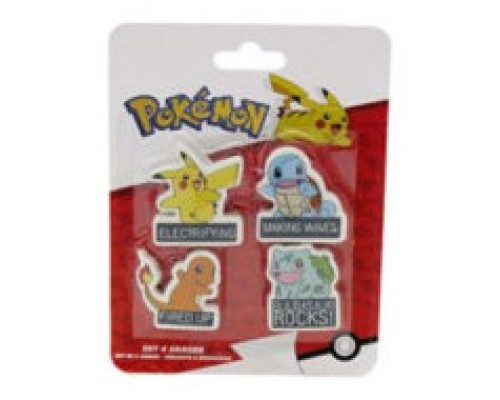 PACK DE 4 GOMAS DE BORRAR POKÉMON CYP BRANDS REDSTRING GS-414-PK (Espera 4 dias)