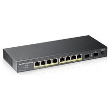 Zyxel GS1100-10HP No administrado Gigabit Ethernet (10/100/1000) Energía sobre Ethernet (PoE) 1U Negro (Espera 4 dias)