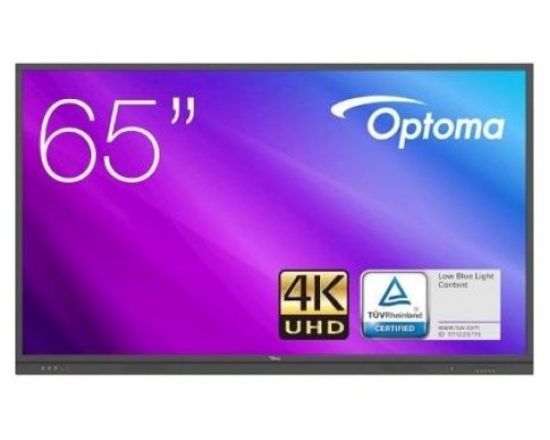 Optoma 3651RK pizarra y accesorios interactivos 165,1 cm (65") 3840 x 2160 Pixeles Pantalla táctil Negro (Espera 4 dias)