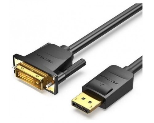 CONVERSOR DISPLAYPORT/M A DVI/M 2 M NEGRO VENTION (Espera 4 dias)