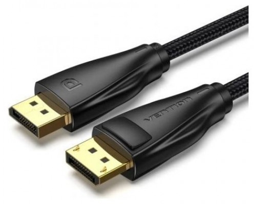 CABLE DISPLAYPORT 1.4 8K DP/M-DP/M TRENZADO 2 M NEGRO VENTION (Espera 4 dias)