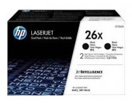 TONER HP CF226XD Nº 26X PACK X2 NEGRO 9.000PAG (Espera 4 dias)