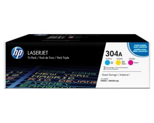 TONER HP CF372AM Nº304 PACK TRICOLOR C/M/Y (Espera 4 dias)