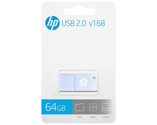 USB 2.0 HP 64GB v168 AZUL