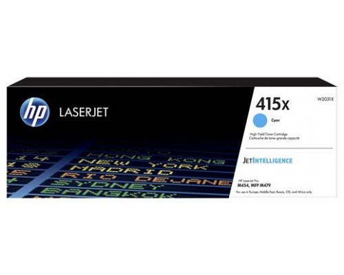 TONER HP W2031X Nº415X CYAN 6500PAG (Espera 4 dias)