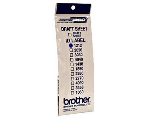 BROTHER Etiquetas identificadoras 12X12 - bolsa de 12 hojas