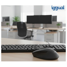 iggual Teclado USB est&aacute;ndar CK-OFFICE-105T negro