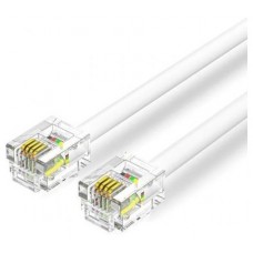 CABLE DE TELEFONO 6P4C BLANCO 10 M VENTION (Espera 4 dias)