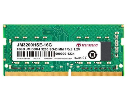 Sodimm 16gb 3200mhz Ddr4 Transcend 1.2v Cl22 1rx8