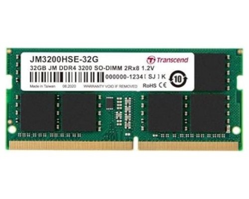 Sodimm 32gb 3200mhz Ddr4 Transcend M1.2v Cl22 2rx8