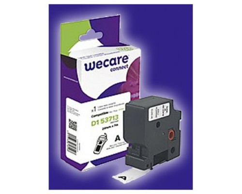 ARMOR WECARE Etiqueta Blanca Texto negro para DYMO S0720930 D1 53713 24mmx7m