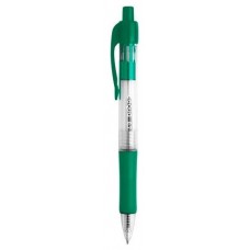 DEQUA Boligrafo retractil tinta de aceite trazo 0,7mm verde