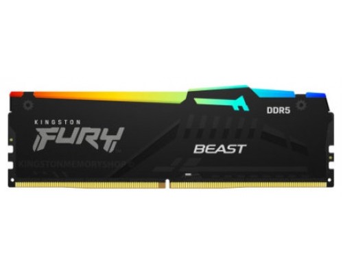 DDR5 16 GB 4800 Mhz. FURY BEAST RGB KINGSTON (Espera 4 dias)