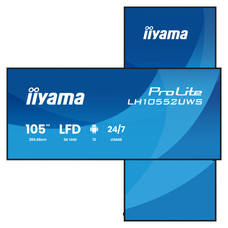 MONITOR PROFESIONAL IIYAMA 105" (LH10552UWS-B1AG) / TIEMPO OPERACION 24/7 / USO HORIZONTAL Y VERTICAL / IPS / 5120X2160 5K UW / 8MS / 500CD / 21:9 / RS-232C / RJ45 / HDMI X 1 / DP X 1 / USB-C X 2/ USB X6 / SLOT OPS / VESA 1000X600 (Espera 4 dias)