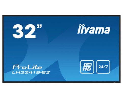 iiyama LH3241S-B2 pantalla de señalización Diseño de quiosco 80 cm (31.5") LED 350 cd / m² Full HD Negro 24/7 (Espera 4 dias)