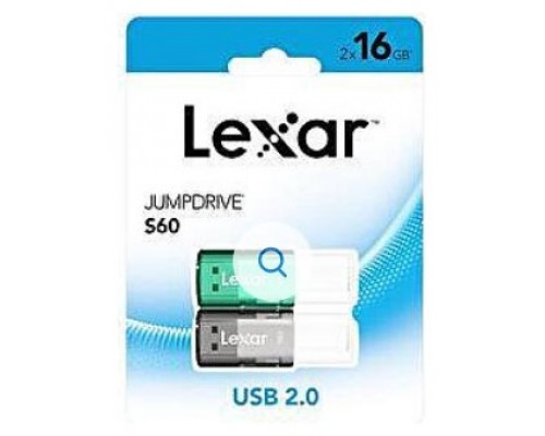 LEXAR 2X16GB PACK JUMPDRIVE S60 USB2.0 FLASH DRIVE (Espera 4 dias)