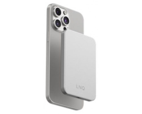 POWER BANK MAGNETICA WIRELESS 5000mAh PLATA LINQ (Espera 4 dias)