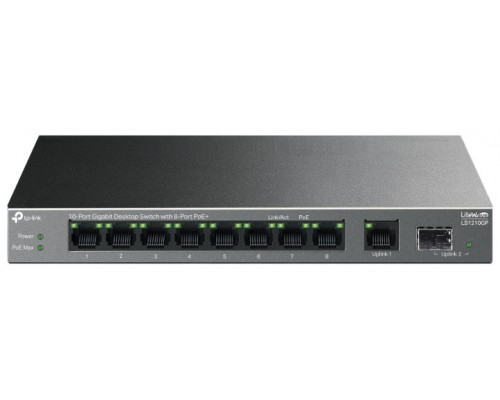 TP-Link LiteWave LS1210GP switch No administrado Gigabit Ethernet (10/100/1000) Energía sobre Ethernet (PoE) Negro (Espera 4 dias)