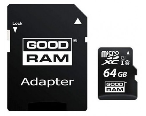 Goodram M1AA Micro SD clase 10 64GB c/adapt