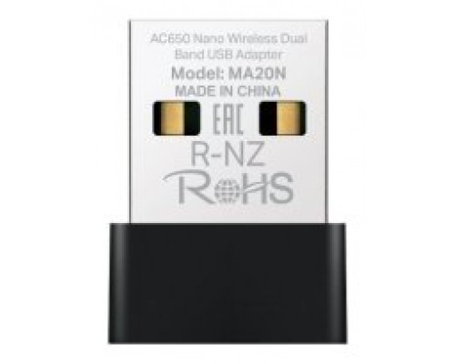 USB WIFI MERCUSYS MA20N AC650 NANO 433Mbps USB 2.0 USB WIFI MERCUSYS MA20N AC650 NANO 433Mbps USB 2.0