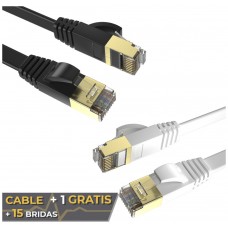 Cable +1 GRATIS Planos Ethernet 8P8C F/STP 32AWG 5m Max Connection (Espera 2 dias)