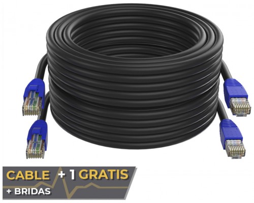 Cable + 1 GRATIS Ethernet CAT6 26AWG Exteriores 5m Max Connection (Espera 2 dias)