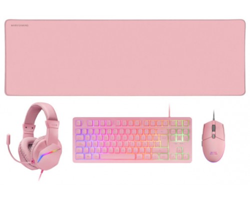 Pack Teclado Mouse Headset Y Alfombrilla Mars Gaming