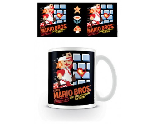 TAZA DESAYUNO SUPER MARIO PORTADA NES PYRAMID INTERNATIONAL MG24516 (Espera 4 dias)