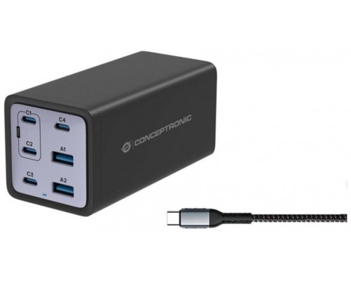 Cargador Conceptronic 200w Usb-cx4 Usb-ax4 Quickcharge